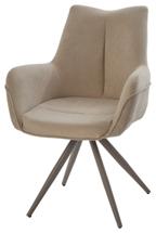 Стул М-СИТИ Стул МАРК 360 град., цвет B-03/ LOTOS-03 бежевый, велюр / латте каркас арт. 472M06076