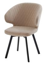 Стул М-СИТИ Стул ХИЛТОН 360 град., цвет B03 Бежевый, велюр / черный каркас арт. 472M06093