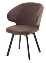 Стул М-СИТИ Стул ХИЛТОН 360 град., цвет B29 Шоколадный, велюр / черный каркас арт. 472M06094
