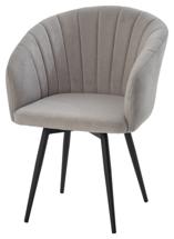 Стул М-СИТИ Стул МИШЕЛЬ 360 град. поворот. цвет B22 Серый, велюр / черный каркас арт. 635M06184