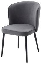 Стул М-СИТИ Стул МИЛАНО цвет B28 Темно-серый, велюр / черный каркас арт. 635M06188