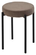 Стул М-СИТИ Табурет СТЭК штабилируемый цвет B5 Капучино, велюр / черный каркас арт. 635M06195