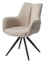 Стул М-СИТИ Стул МАРК 360 град., цвет B-03/LOTOS-03 бежевый, велюр / черный каркас арт. 472M06075