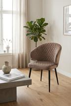 Стул М-СИТИ Стул ХИЛТ, цвет B29 Шоколадный, велюр / черный каркас арт. 635M06227