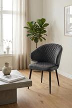 Стул М-СИТИ Стул ХИЛТ 360 град.поворот., цвет B28 Темно-серый, велюр / черный каркас арт. 635M06230