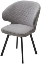 Стул М-СИТИ Стул ХИЛТОН 360 град., цвет B22 Серый, велюр / черный каркас арт. 472M05740