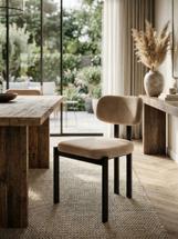 Стул М-СИТИ Стул МОСС, цвет H-06 Бежевый, велюр / черный каркас арт. 688M06253