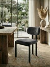 Стул М-СИТИ Стул МОСС, цвет H-14 Серый, велюр / черный каркас арт. 688M06255