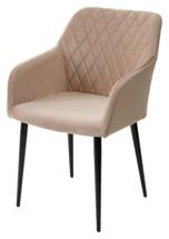 Стул М-СИТИ Стул БРЕНДИ-Х (BRANDY-X) БЕЖЕВЫЙ #5, велюр / черный каркас арт. 461MC03501