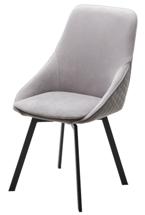 Стул М-СИТИ Стул КАСА (CASA), 360 град. поворот. B22 Серый, велюр / черный каркас арт. 670M05284