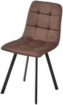 Стул М-СИТИ Стул РИЧИ, цвет H-71 Шоколадный, велюр / черный каркас арт. 688M05751