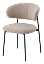 Стул М-СИТИ Стул ТРЕНД (TREND) цвет NS04 Крем, букле / черный каркас арт. 670M06061