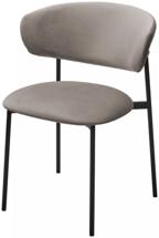 Стул М-СИТИ Стул ЛЕОНАРДО H-61 Кварцевый, велюр / черный каркас М-City арт. 455M06092