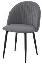 Стул М-СИТИ Стул БАРИ Marseille-26 Серый, велюр / черный каркас арт. 480M06165