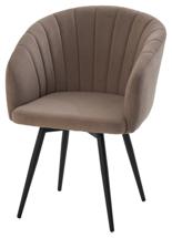 Стул М-СИТИ Стул МИШЕЛЬ 360 град. поворот. цвет B5 Капучино, велюр / черный каркас арт. 635M06186