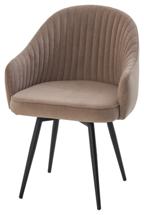 Стул М-СИТИ Стул ШЕЛЛ 360 град. поворот. цвет B5 Капучино, велюр / черный каркас арт. 635M06198