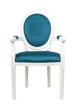 Стул MAK interior Стулья с подлокотниками Volker arm blue+white арт. 5KS24505-BW