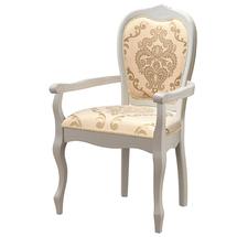 Стул МиК Стул Princess MK-1207-BW с подлокотниками 60х45х97 см Молочный арт. ZN-136883