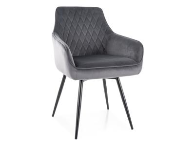 Стул Signal Стул кухонный Signal MARLO Velvet Bluvel 14 поворотный (серый/черный) арт. MARLOVCSZ