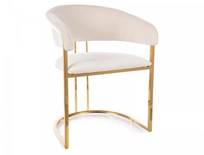 Стул Signal Стул кухонный Signal Tulipe Velvet Bluvel 22 (светло-бежевый/золотой) арт. TULIPEVZLJBE