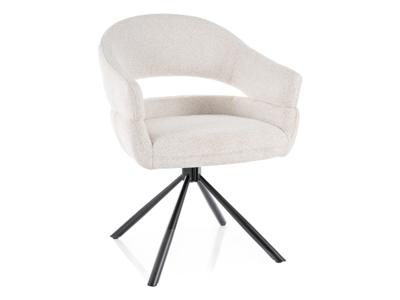 Стул Signal Стул кухонный Signal BORGO Raven 22 поворотный (светло-бежевый/черный) арт. BORGORCBE