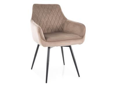 Стул Signal Стул кухонный Signal MARLO Velvet Bluvel 40 поворотный (темно-бежевый/черный) арт. MARLOVCCBE