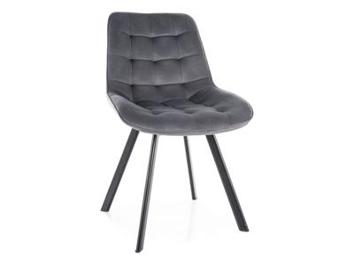 Стул Signal Стул кухонный Signal MONTI Velvet Bluvel 14 поворотный (серый/черный) арт. MONTIVCSZ