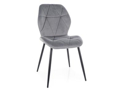 Стул Signal Стул кухонный Signal RICK Velvet Bluvel 14 (серый/черный) арт. RICKVCSZ