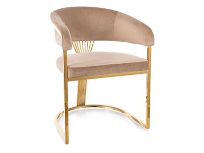 Стул Signal Стул SIGNAL CROWN Velvet Bluvel 28 бежевый/золотой арт. CROWNVZLBE