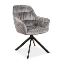 Стул Signal Стул кухонный Signal ASTORIA Velvet Bluvel 14 (серый/черный мат) арт. ASTORIAVCSZ