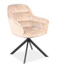 Стул Signal Стул кухонный Signal ASTORIA Velvet Bluvel 28 (бежевый/черный мат) арт. ASTORIAVCBE