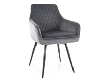 Стул Signal Стул кухонный Signal MARLO Velvet Bluvel 14 поворотный (серый/черный) арт. MARLOVCSZ