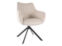 Стул Signal Стул кухонный Signal AZALIA Velvet Bluvel 30 поворотный (светло-бежевый/черный) арт. AZALIAVCJBE