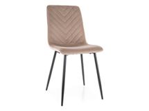 Стул Signal Стул кухонный Signal DAREN Velvet Bluvel 40 (темно-бежевый/черный) арт. DARENVCCBE