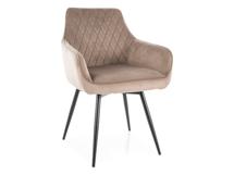 Стул Signal Стул кухонный Signal MARLO Velvet Bluvel 40 поворотный (темно-бежевый/черный) арт. MARLOVCCBE
