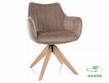 Стул Signal Стул кухонный Signal AZALIA D Velvet Bluvel 40 поворотный (темно-бежевый/дуб) арт. AZALIADVDCBE
