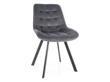 Стул Signal Стул кухонный Signal MONTI Velvet Bluvel 14 поворотный (серый/черный) арт. MONTIVCSZ