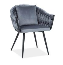 Стул Signal Стул кухонный Signal NUVO Velvet Bluvel 14 (серый/черный мат) арт. NUVOVCSZ