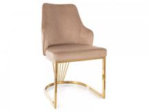 Стул Signal Стул кухонный Signal ALURE Velvet Bluvel 28 (бежевый/золотой) арт. ALUREVZLBE
