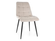 Стул Signal Стул кухонный Signal CHIC Velvet Bluvel 30 (светло-бежевый/черный) арт. CHICVCJBE