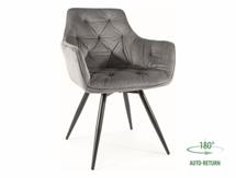 Стул Signal Стул кухонный SIGNAL MANGO Velvet Bluvel 14 (серый/черный) арт. MANGOVCSZ