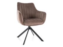 Стул Signal Стул кухонный Signal AZALIA Velvet Bluvel 38 поворотный (капучино/черный) арт. AZALIAVCCA