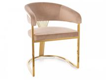 Стул Signal Стул кухонный Signal Crown Velvet Bluvel 28 (бежевый/золотой) арт. CROWNVZLBE