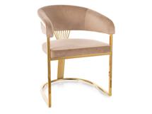 Стул Signal Стул SIGNAL CROWN Velvet Bluvel 28 бежевый/золотой арт. CROWNVZLBE