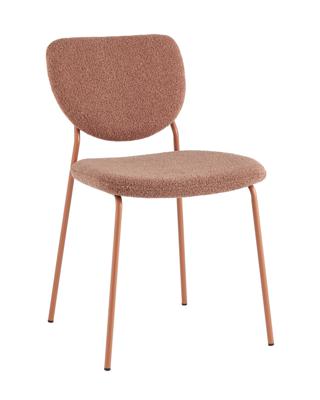 Стул Stool Group Стул обеденный Gigi коричневый букле розовые ножки арт. УТ000039037