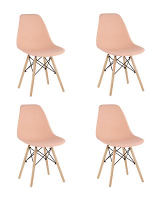 Стул Stool Group Стул Eames Style DSW персиковый x4 (разборный каркас) арт. УТ000039377