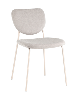 Стул Stool Group Стул обеденный Gigi шенилл серый белые ножки арт. УТ000039036