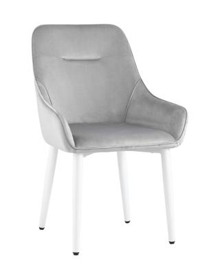 Стул Stool Group Стул Диана велюр серый ножки белые арт. УТ000031291