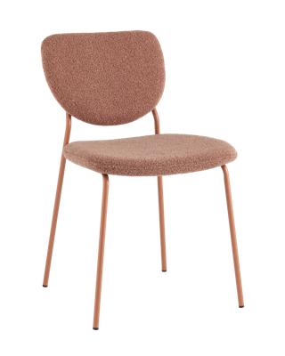 Стул Stool Group Стул обеденный Gigi коричневый букле розовые ножки арт. УТ000039037