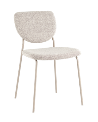 Стул Stool Group Стул обеденный Gigi серо-бежевый букле кремовые ножки арт. УТ000039038